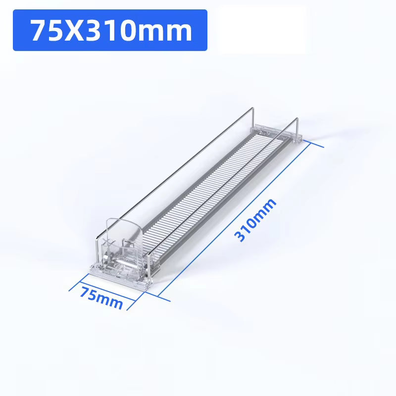 Automatic Soda Can Dispenser Retail Transparent Slide Rail Beverage Storage Organizer Rack Drink Spring Pusher for Fridge