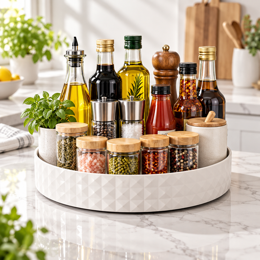 360° Rotating Lazy Susan Organizer Tray