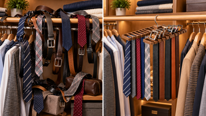 10-Slot Rotating Belt & Tie Hanger